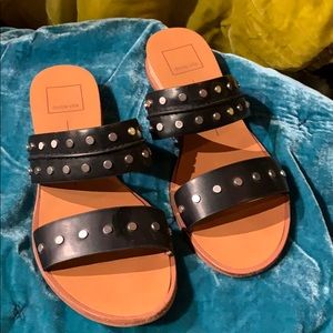Leather black silver rivets Dolce Vita Sz 7 $20